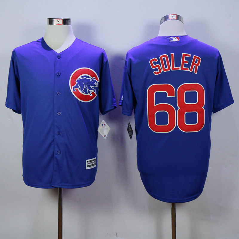 Men Chicago Cubs #68 Soler Blue MLB Jerseys
